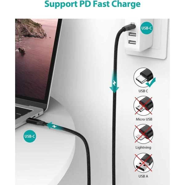 PremiumCord USB-C/USB-C napájecí kabel 240W 0,5m černý - Kabely a redukce - Obrázek eab96ecff83d4d228b0505428705852d