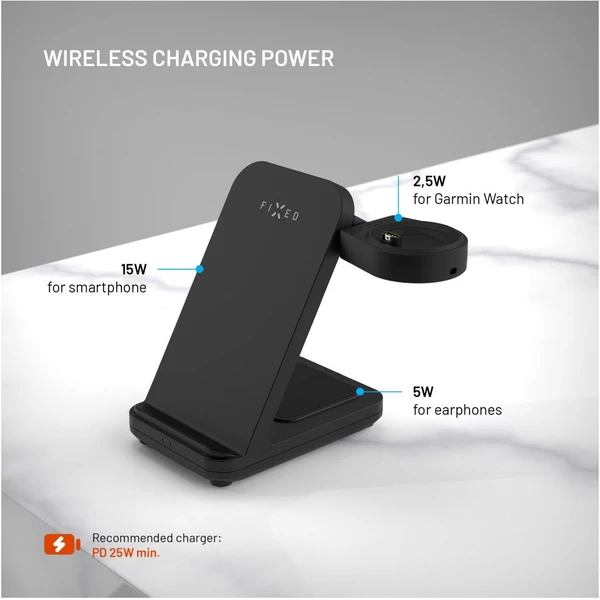 FIXED Powerstation stojánek pro Garmin s nabíjením až pro 3 zařízení, černý - Nabíječky - Obrázek eaedcaefb2304a8682b97303361bb2b6