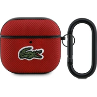 Lacoste Petit Pique Croc Logo Patch pouzdro AirPods 4 červené - Pouzdra