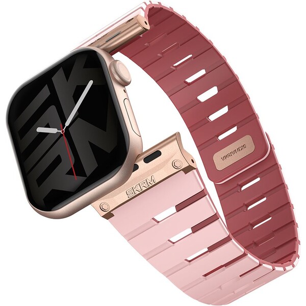 SKINARMA Gemini magnetický řemínek Apple Watch 42/41/40mm růžový