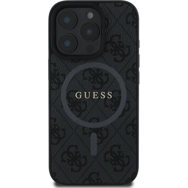 Guess PU Leather 4G Colored Ring MagSafe kryt iPhone 16 Pro černý - Pouzdra - Obrázek eb8e758cb9674e61ae0b3758d95f78aa