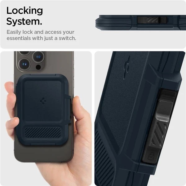 Spigen Lock Fit MagSafe Wallet peněženka tmavě modrá - Peněženky - Obrázek eb962711053f40b8bb77a8eee2846954