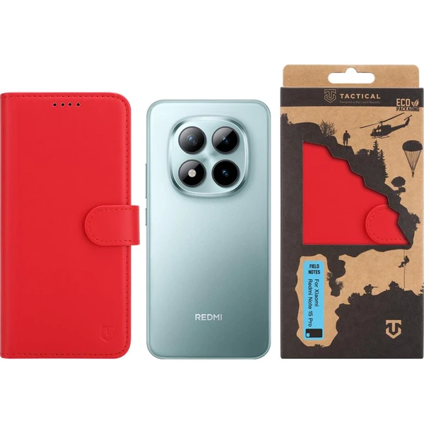 Tactical Field Notes pouzdro Xiaomi Redmi Note 15 Pro 4G/5G červené - Pouzdra - Obrázek ebaead0c03844cea96bcec3a90ebd1e0