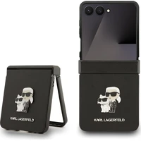 Karl Lagerfeld PU Saffiano Karl and Choupette kryt Samsung Galaxy Z Flip 7 černý - Pouzdra