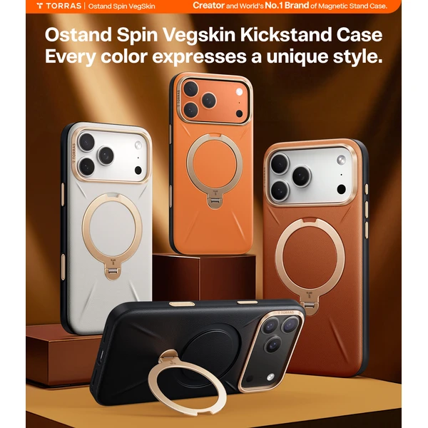 Torras Ostand Q3 VegSkin MagSafe kryt iPhone 17 Pro Max obsidian black - Pouzdra - Obrázek ebecb3a3720149a0ac95aa01fdc58a80
