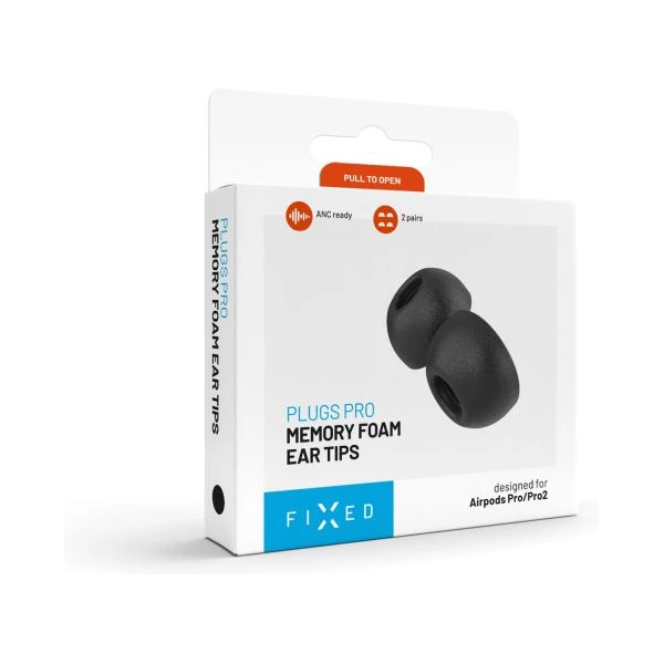 FIXED Plugs Pro 2 sady špuntů z paměťové pěny pro Apple Airpods Pro/Pro 2 (XS) černá - Náhradní náušníky - Obrázek ec1457a835a6439d985115eb83bb0c3c