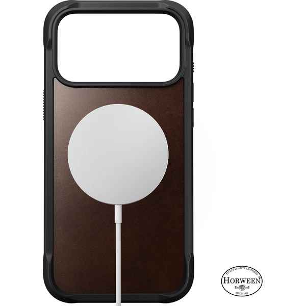 Nomad Rugged Leather (Horween) MagSafe kožený kryt iPhone 18 Pro Max Rustic Brown - Pouzdra - Obrázek ec721d25ddec442191557a8e94748731