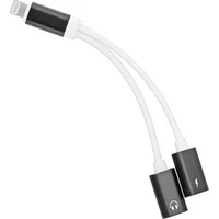 PremiumCord Lightning/Lightning + 3,5mm redukce 0,1m bílá - Kabely a redukce