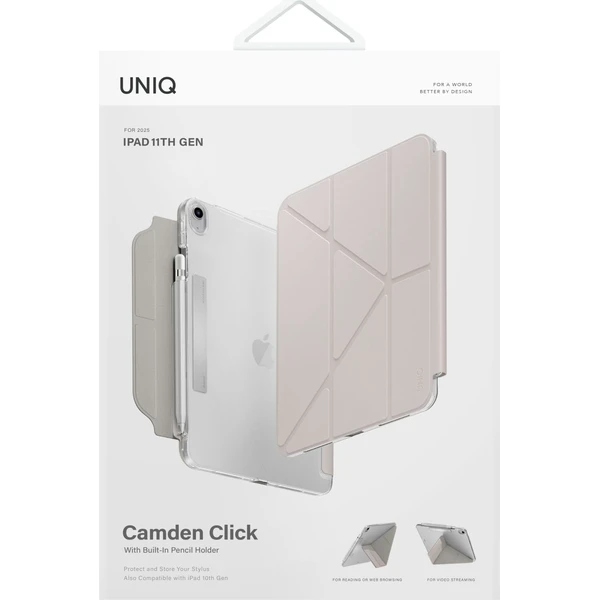 UNIQ Camden Click 2025 pouzdro iPad 11" (2025)/iPad 10.9" (2022) béžové - Pouzdra - Obrázek ec965c76dfdf4a17954bdbf423fe5c4c