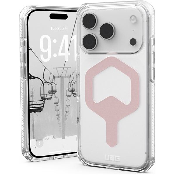 UAG Plyo Magsafe kryt iPhone 17 Pro čirý/růžovězlatý