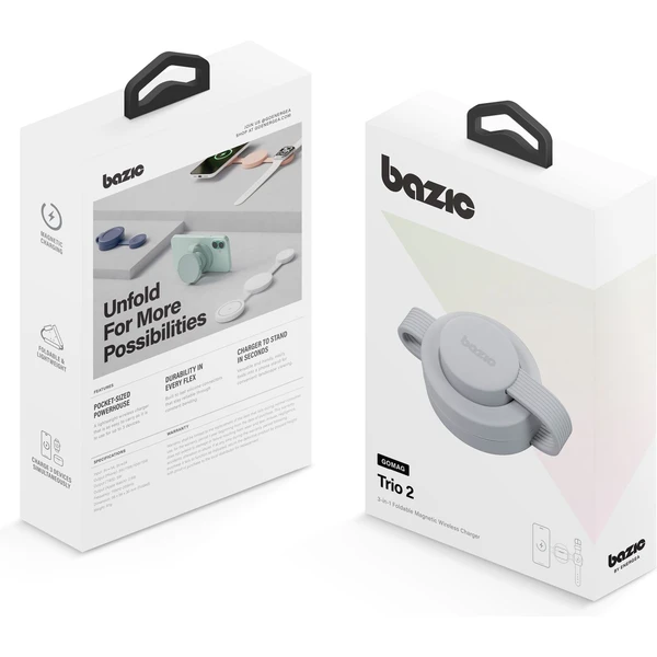 Energea Bazic GoMag Trio 2 3v1 Foldable MagSafe nabíječka 15W světle šedá - Nabíječky - Obrázek ed25c43621194d4497aea4ceac6928df