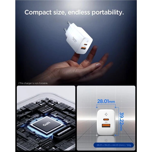 Spigen Essential EE202EU (20W) USB-C/USB-A nabíječka bílá - Nabíječky - Obrázek ed28f66b2c214dea9c3673bb14eaced3