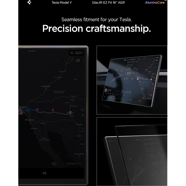 Spigen EZ Fit Anti Glare Matte FC tvrzené sklo Tesla Model Y L 2026 černé - Ochranné folie a skla - Obrázek ed333e5aee9b48fc98cfba49f457b952