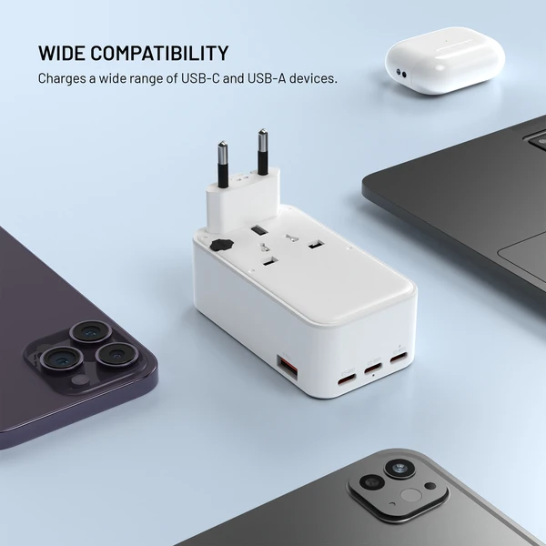 FIXED Voyager Slim 45W cestovní GaN adaptér (PD) pro EU, UK a USA/AUS, bílý - Nabíječky - Obrázek ed6259f4fbc242078c6d0f5c110e0186