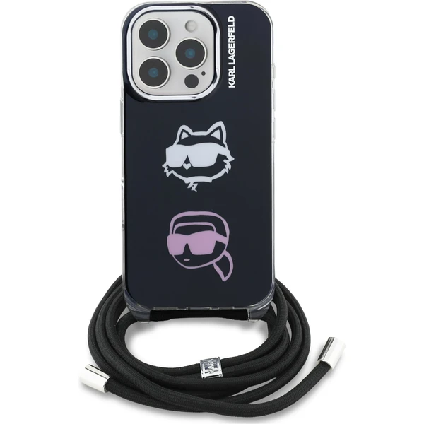 Karl Lagerfeld IML Crossbody K&CH Heads Zadní Kryt pro iPhone 16 Pro černý - Pouzdra - Obrázek ed6c9787e89e4ffd93d183faf7cb803e