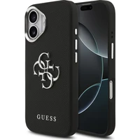 Guess PU Grained 4G Metal Logo kryt iPhone 17 černý - Pouzdra