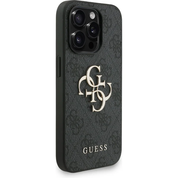 Guess PU 4G Metal Logo Strap kryt iPhone 15 Pro Max černý - Pouzdra - Obrázek ed8516283f284f1f933cec647f221671