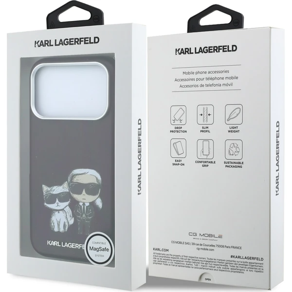 Karl Lagerfeld PU Semi Wrap Smooth Sketch Bodies Magsafe kryt iPhone 18 Pro vínový - Pouzdra - Obrázek ed94be0726cb485fa259dce7453d512c