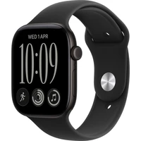Apple Watch Series 12 (46mm) Černý hliník s černým sportovním řemínkem M/L - Chytré hodinky