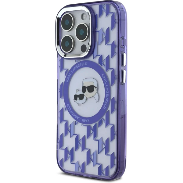 Karl Lagerfeld IML Monogram K&CH Heads MagSafe kryt pro iPhone 16 Pro fialový - Pouzdra - Obrázek edee8833ddef4352a112645b5f9d13e6