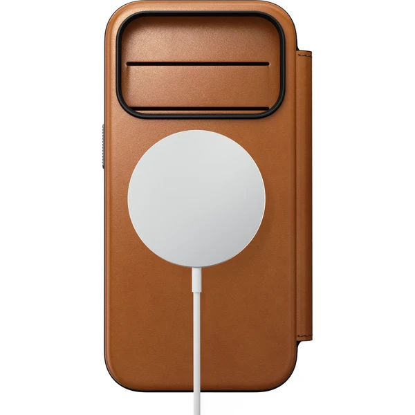 Nomad Modern Leather Folio (Horween) MagSafe kožené pouzdro iPhone 18 Pro Saddle - Pouzdra - Obrázek ee2bf3b07fc743b7b2bb98e2b4d79452