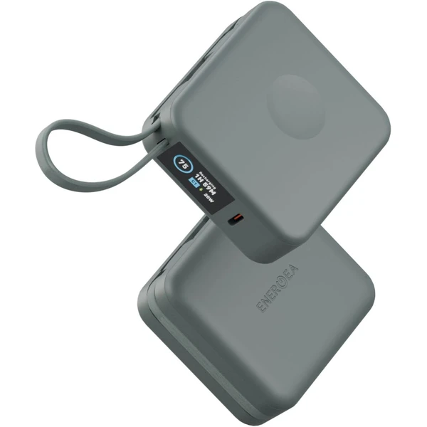 ENERGEA MagPac Mini Plus MagSafe powerbanka s kabelem, 10000mAh, šedozelená - Powerbanky - Obrázek ee4aff222f6742ec85a2c8b75b3d8361