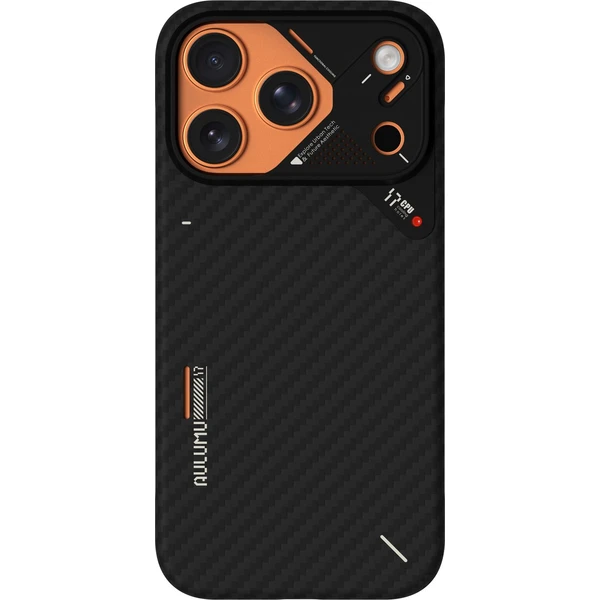 Aulumu A17 Aramid Fiber MagSafe kryt iPhone 17 Pro Black - Pouzdra - Obrázek ef104415e6e14adb8d0beda6a4433768