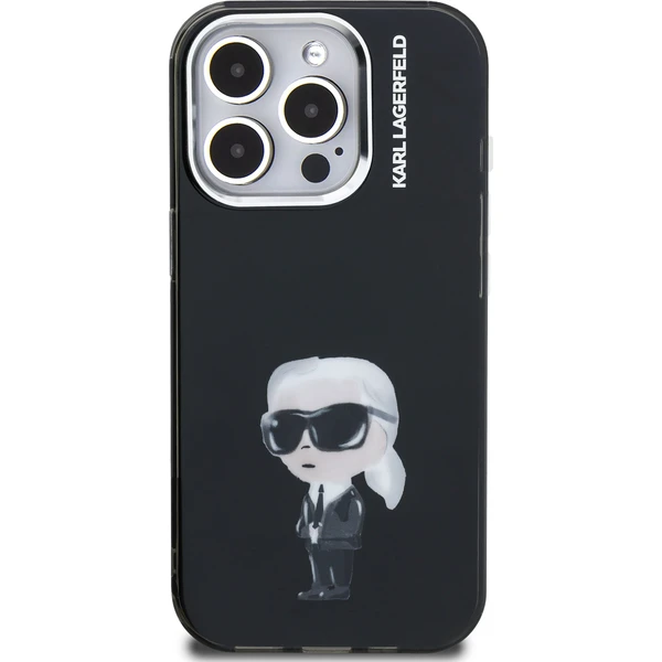 Karl Lagerfeld IML Aquarelle Karl kryt iPhone 15 Pro černý - Pouzdra - Obrázek ef2c6ec4bf1944268ceb5058e6e4ab61