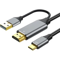 PremiumCord HDMI 2.0/USB-C kabel 4K 2m černý - Kabely a redukce