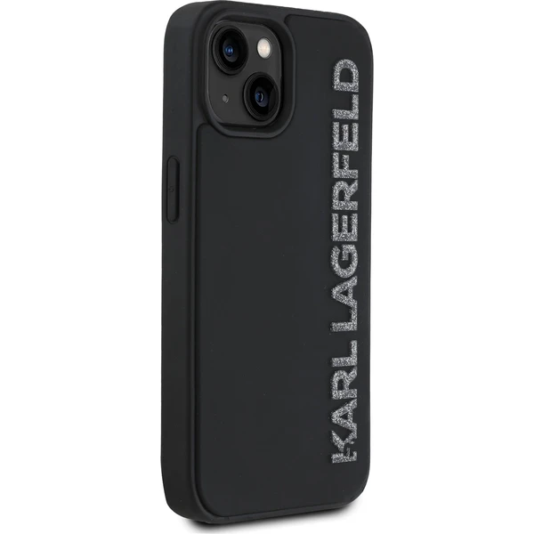 Karl Lagerfeld 3D Rubber Glitter Logo kryt iPhone 15 černý - Pouzdra - Obrázek ef64f0a9c50d4a74a26e1ac79c51f929