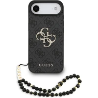 Guess PU 4G Metal Logo Strap kryt iPhone Air černý - Pouzdra