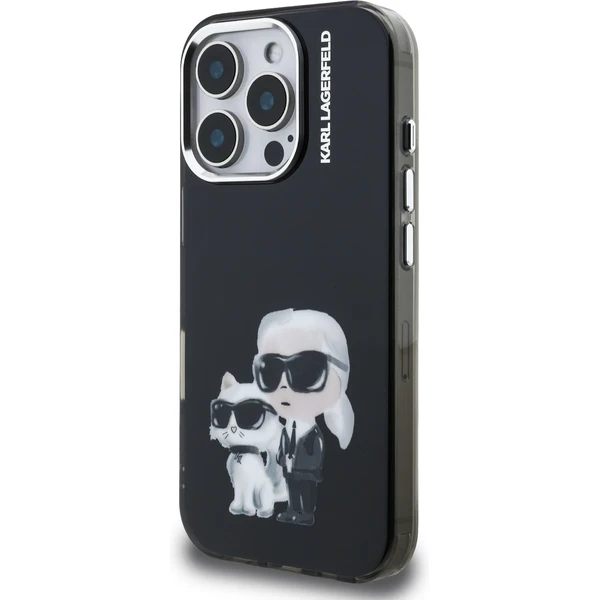 Karl Lagerfeld IML Aquarelle Karl and Choupette kryt iPhone 16 Pro černý - Pouzdra - Obrázek efd46cde0538494ca11997263d9dbb39
