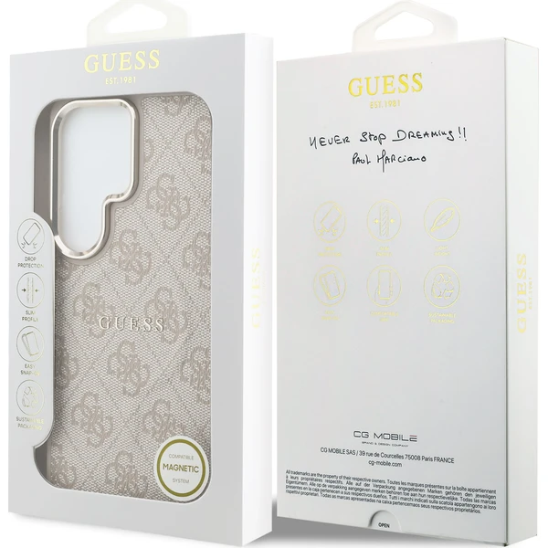 Guess PU Leather 4G Gold Frame Magnetic kryt Samsung Galaxy S26 Ultra růžový - Pouzdra - Obrázek efee408276e84acbae3a51b4040985bb