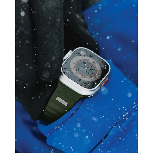UNIQ Stride FKM Rubber voděodolný řemínek Apple Watch 49/45/44/42mm tmavě zelený - Řemínky - Obrázek eff135712eba4292913217c6ad724794