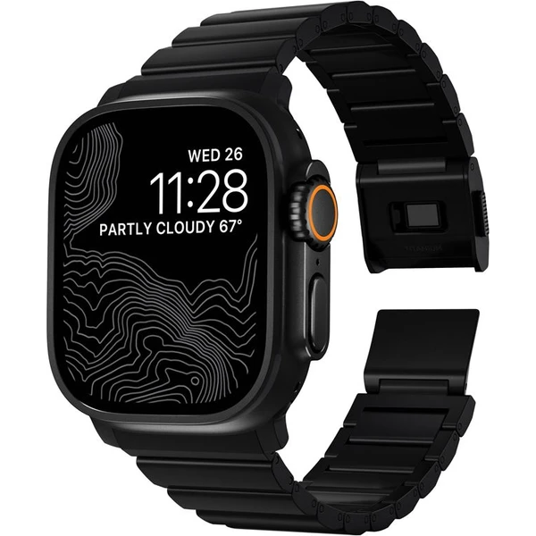 Nomad Titanium Band řemínek Apple Watch 49/46/45/44/42 mm černý - Řemínky - Obrázek efffdfa935b0460c974128d12f4e3f6f