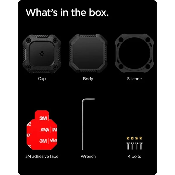 Spigen Tough Armor IP67 voděodolné pouzdro pro Apple AirTag black (4 ks) - Pouzdra - Obrázek f008c8f25d00493abec5ed7bf32db577