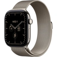 Apple Watch Series 12 Cellular (46mm) Přírodní titan s přírodním milánským tahem M/L - Chytré hodinky