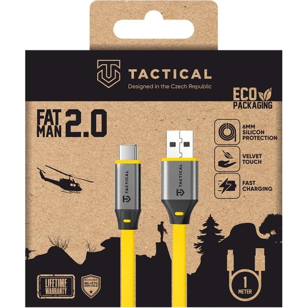 Tactical Fat Man 2.0 kabel USB-A/USB-C 1m žlutý - Kabely a redukce - Obrázek f09d8e1682974aaabe102420347c3e7a