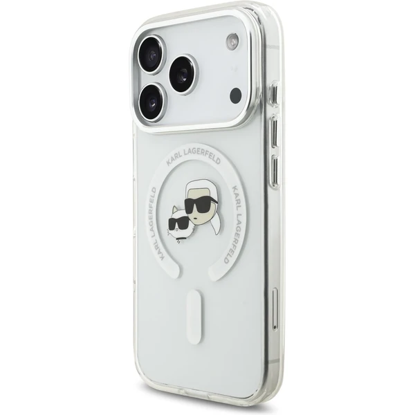 Karl Lagerfeld IML K&CH Heads Metal Frame MagSafe kryt iPhone 17 Pro čirý - Pouzdra - Obrázek f0a48912fe4c4543b2c255d2f69f067b