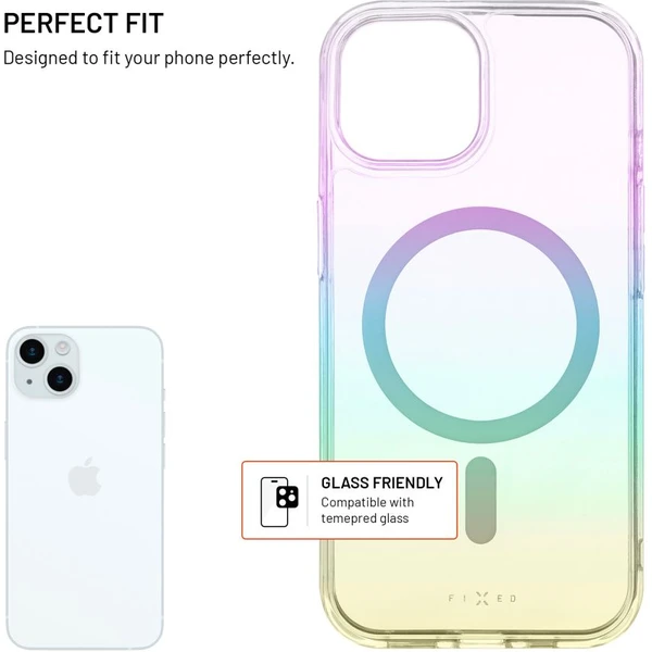 FIXED MagRainbow kryt s MagSafe Apple iPhone 15 duhový - Pouzdra - Obrázek f0a91dec05ee44558d205b57846a8c96