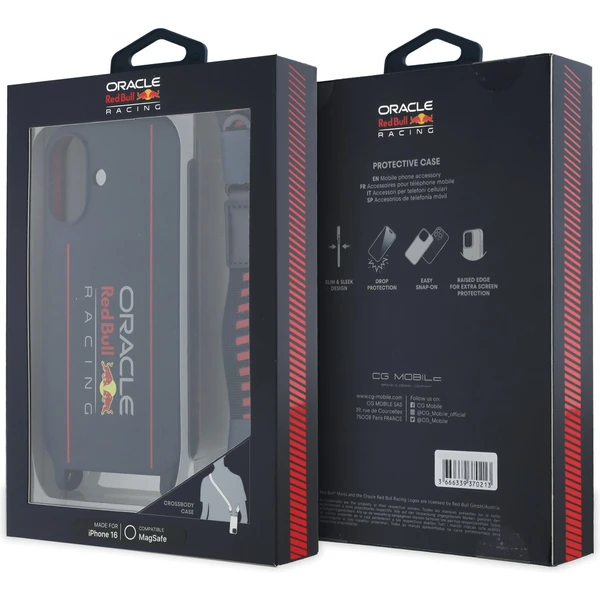 Oracle Red Bull Racing Silicone Vertical Logo MagSafe zadní kryt + Crossbody popruh iPhone 16 modrý - Pouzdra - Obrázek f0b0ca5cd222447bb0c568746377da2e