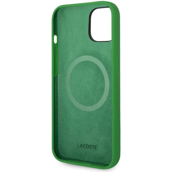 Lacoste Liquid Silicone Microfiber Croc Logo MagSafe kryt iPhone 13/14/15 zelený - Pouzdra - Obrázek f0caad83e5df419f9e0144d6d20365f9