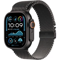 Apple Watch 49/46/45/44mm milánský tah z černého titanu L - Řemínky