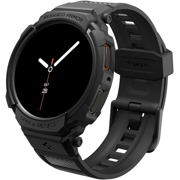 Spigen Rugged Armor Pro kryt s řemínkem Galaxy Watch8 (40mm) matně černý