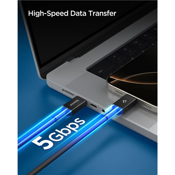 Spigen Essential USB-C/USB-C napájecí kabel 100W 1m černý - Kabely a redukce - Obrázek f0d1b1540d5c44ca8db61a46ea3d31b3