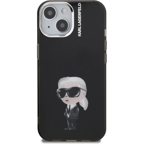 Karl Lagerfeld IML Aquarelle Karl kryt iPhone 15 černý - Pouzdra - Obrázek f1238feaf8fa44f18a9233d5af61353b