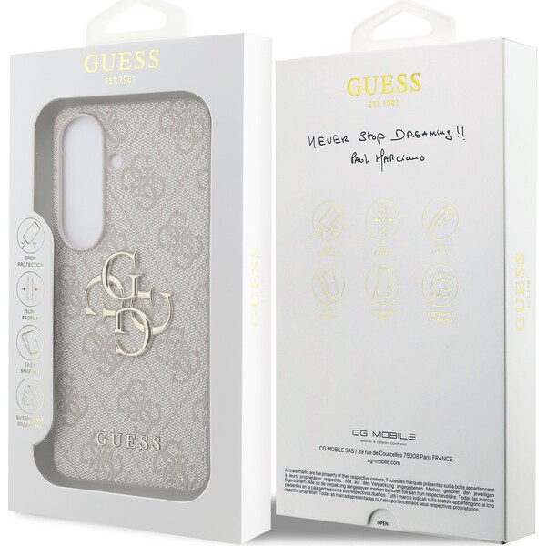 Guess PU 4G Metal Logo kryt Samsung Galaxy S26 růžový - Pouzdra - Obrázek f1301b7a6d9a4e26b12f151ffc0ed5e9