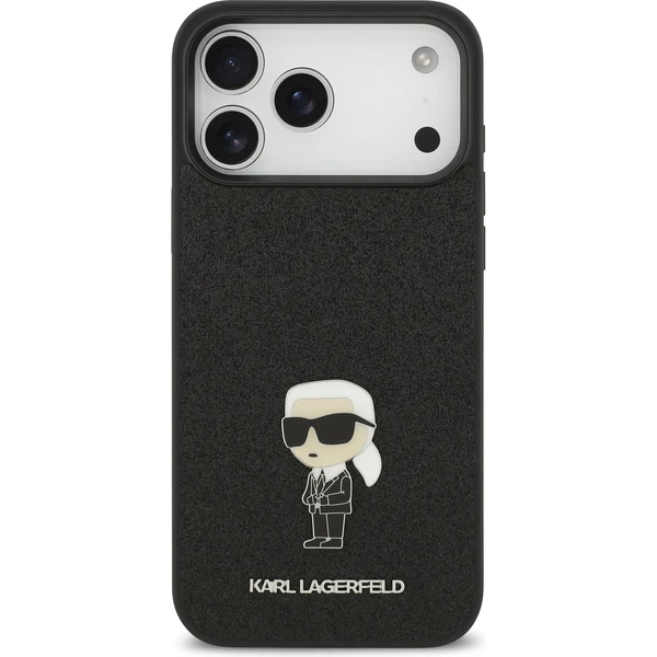 Karl Lagerfeld Fixed Glitter Metal Ikonik kryt iPhone 17 Pro Max černý - Pouzdra - Obrázek f136c56570ba4dc883944a73614fa51b