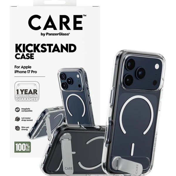 PanzerGlass® CARE Kickstand kryt s MagSafe Apple iPhone 17 Pro stříbrný/bílý - Pouzdra - Obrázek f136feb7608f4e0aac6d7185c1f1f8d6
