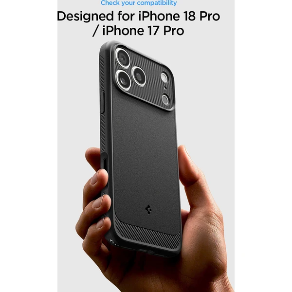 Spigen Rugged Armor MagSafe kryt iPhone 18 Pro/17 Pro matte black - Pouzdra - Obrázek f144dbbd7d3e42ed9863fe73420a630b